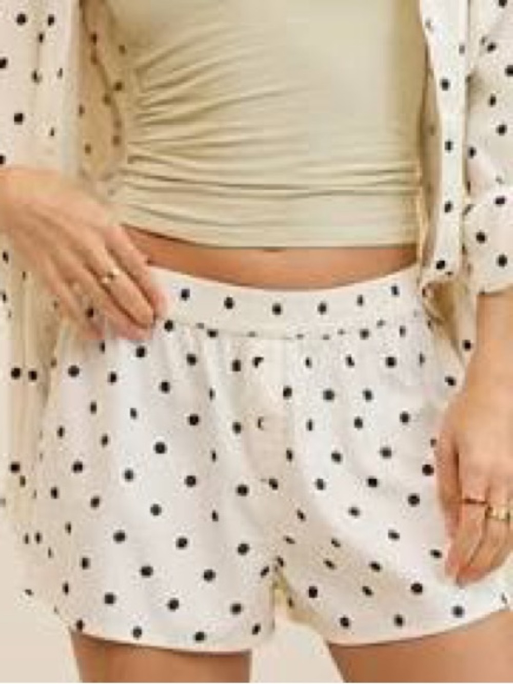 Aerie Black and White Polka Dot Boxer Size Large, NWT